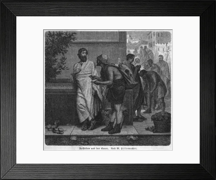 Framed Print : Aristides and the Farmer Framed Print : Aristides and the Farmer