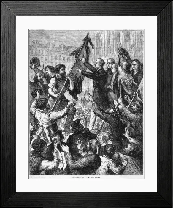 Framed Print : Lamartine and the Flags2 Framed Print : Lamartine and the Flags2