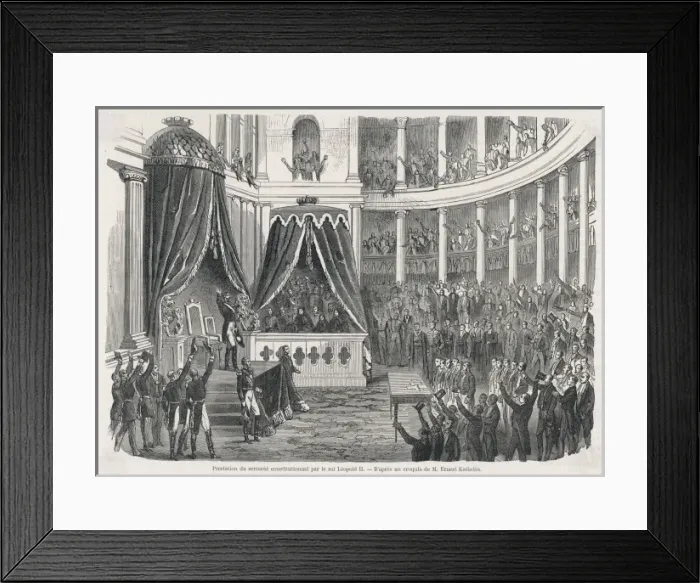 Framed Print : Leopold II Takes Oath Framed Print : Leopold II Takes Oath