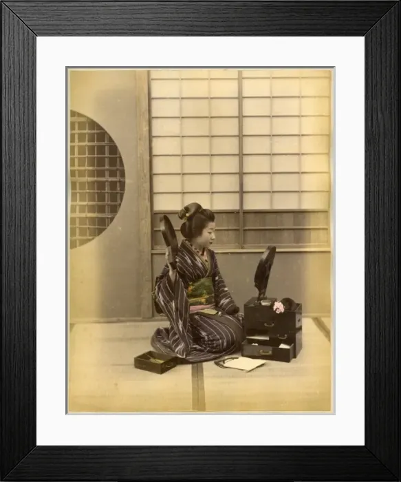 Framed Print : Japanese hairstyle Framed Print : Japanese hairstyle