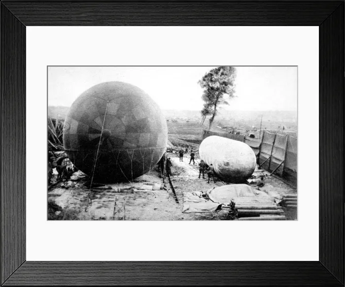 Framed Print : An observation balloon being filled Framed Print : An observation balloon being filled