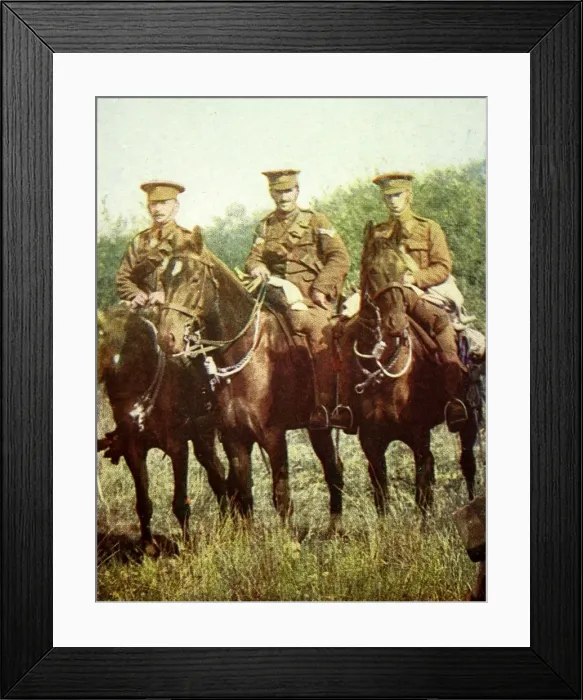 Framed Print : British cavalrymen on horseback Framed Print : British cavalrymen on horseback