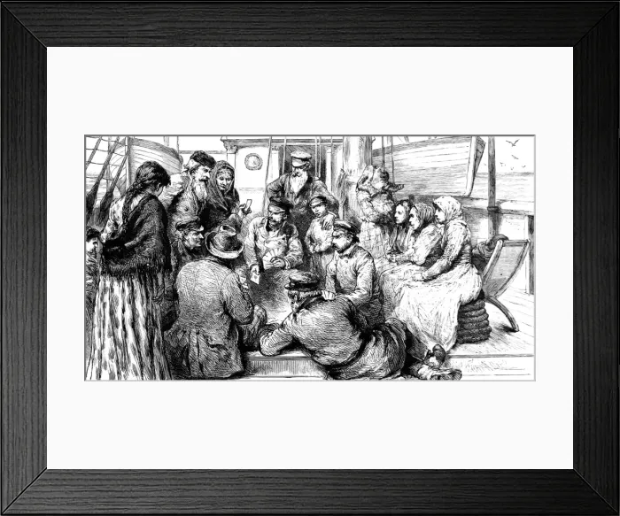 Framed Print : The Emigration of Russian Jews. Sketches on Board Framed Print : The Emigration of Russian Jews. Sketches on Board