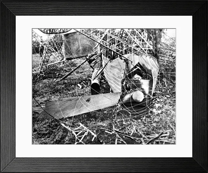 Framed Print : A gondola, part of the wreckage of a German zeppelin Framed Print : A gondola, part of the wreckage of a German zeppelin