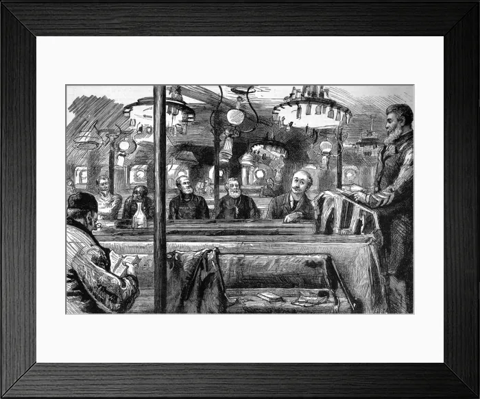 Framed Print : Emigration. From New to Old England, in the Inman Steamer C Framed Print : Emigration. From New to Old England, in the Inman Steamer C