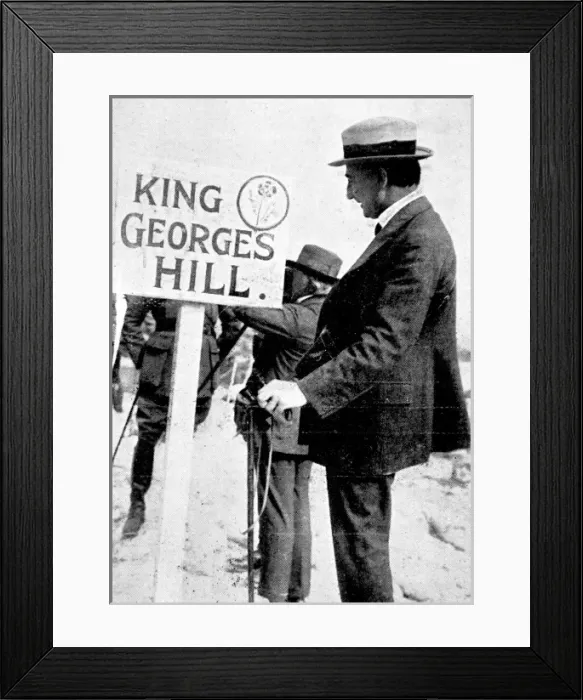 Framed Print : David Lloyd and Lord Reading on King Georges Hill Framed Print : David Lloyd and Lord Reading on King Georges Hill
