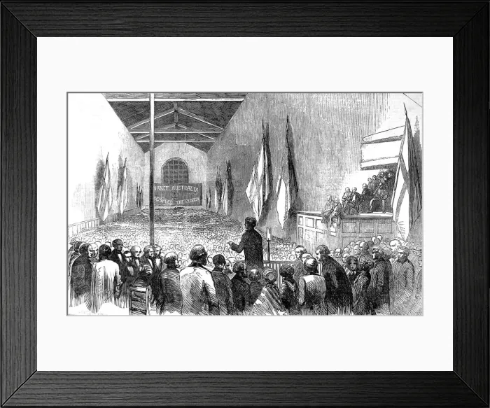 Framed Print : Group Meeting of the Family Colonisation Loan Society, 1852 Framed Print : Group Meeting of the Family Colonisation Loan Society, 1852