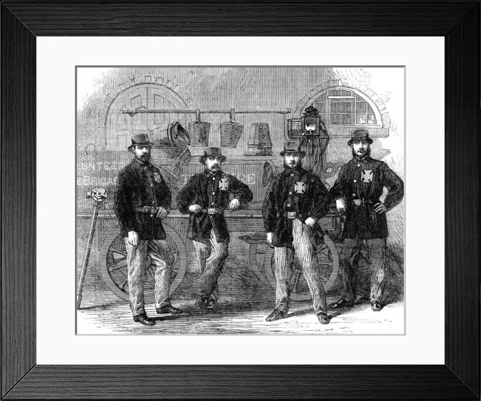 Framed Print : Coventry Volunteer Fire Brigade, 1862 Framed Print : Coventry Volunteer Fire Brigade, 1862