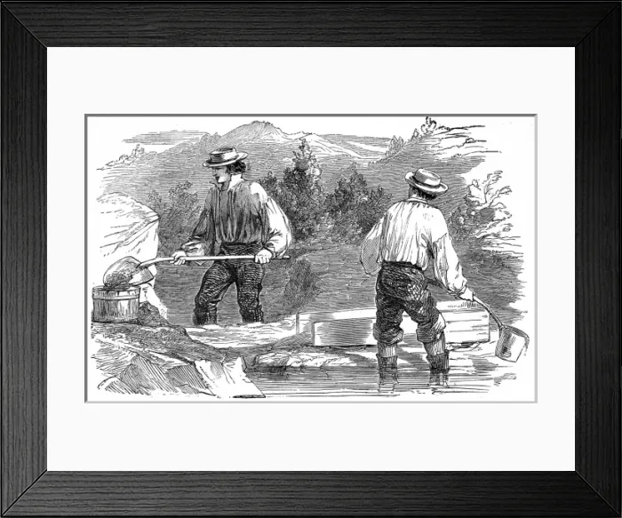 Framed Print : America, San Francisco. Gold-Washing at the Diggings Framed Print : America, San Francisco. Gold-Washing at the Diggings