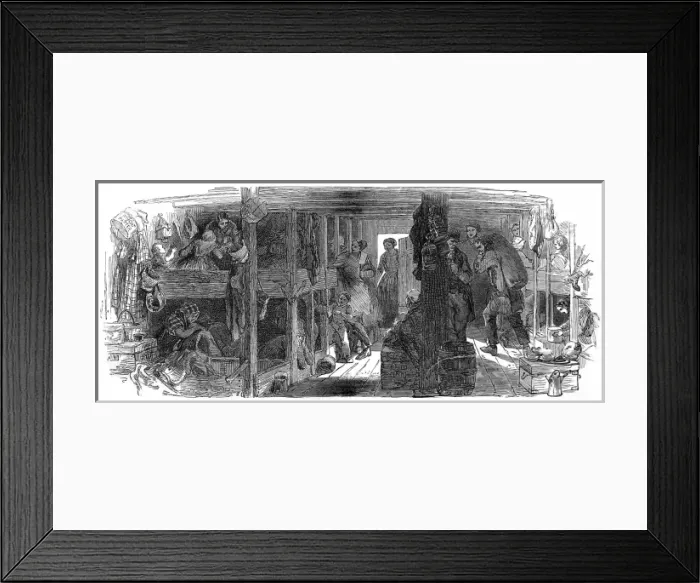 Framed Print : Emigration. Emigration Vessel Between Decks Framed Print : Emigration. Emigration Vessel Between Decks
