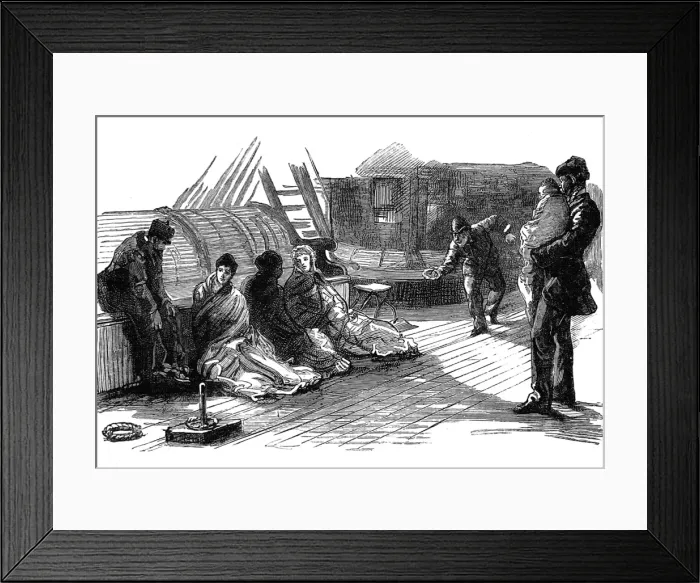 Framed Print : Emigration. From New to Old England, in the Inman Steamer. T Framed Print : Emigration. From New to Old England, in the Inman Steamer. T