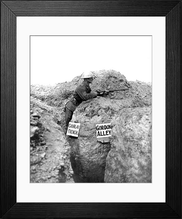 Framed Print : A British sentry on the Western Front Framed Print : A British sentry on the Western Front