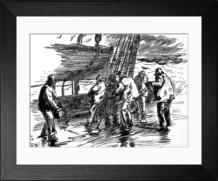 Framed Print : Emigration. From New to Old England, in the Iman Steamer. Ho Framed Print : Emigration. From New to Old England, in the Iman Steamer. Ho