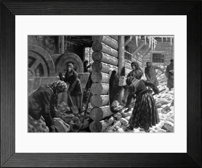 Framed Print : Gold Shovelled like Coal. A Curiosity of a Siberian Mine. Spa Framed Print : Gold Shovelled like Coal. A Curiosity of a Siberian Mine. Spa
