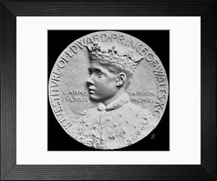 Framed Print : Prince of Wales Investiture Medal, 1911 Framed Print : Prince of Wales Investiture Medal, 1911