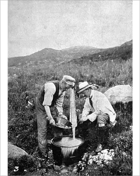 Gold Panning at St. Davids Mine, Wales, 1911