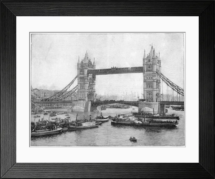 Framed Print : Tower Bridge Opens Framed Print : Tower Bridge Opens