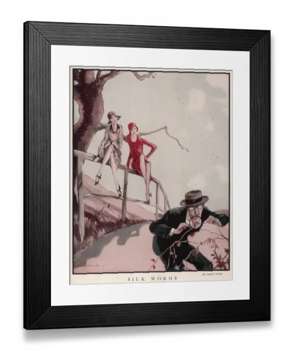 Framed Print : Silk Worms / Vernon Ward Framed Print : Silk Worms / Vernon Ward