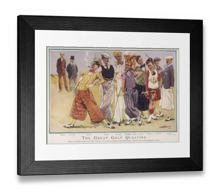 Framed Print : The Great Golf Question Framed Print : The Great Golf Question