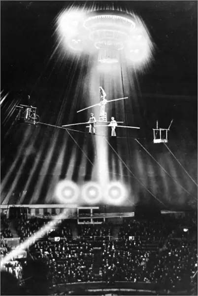The Wallenda Family performing on the high wire, Olympia, 19