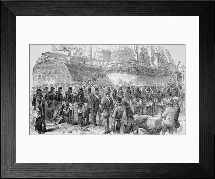 Framed Print : The British 34th Regiment leaving the Crimea, 1856 Framed Print : The British 34th Regiment leaving the Crimea, 1856