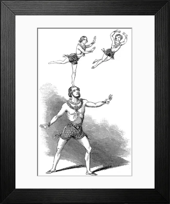 Framed Print : The Risley Family Acrobats, London, 1846 Framed Print : The Risley Family Acrobats, London, 1846