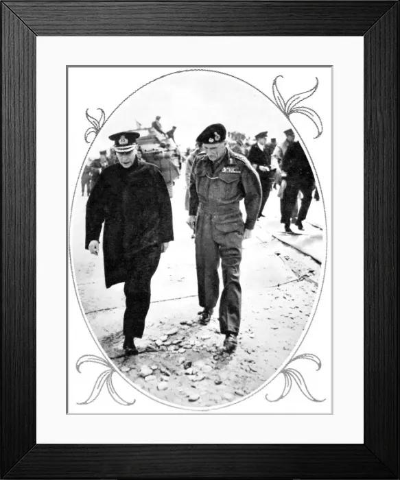 Framed Print : King George VI and General Montgomery, Normandy; Second Worl Framed Print : King George VI and General Montgomery, Normandy; Second Worl