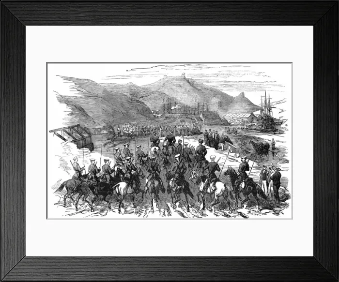 Framed Print : Russian Cavalry Entering Balaklava, end of the Crimean War Framed Print : Russian Cavalry Entering Balaklava, end of the Crimean War