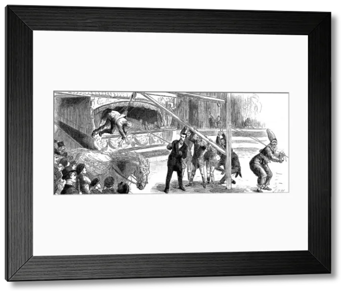 Framed Print : A Riding Lesson at Sangers Circus, 1884 Framed Print : A Riding Lesson at Sangers Circus, 1884