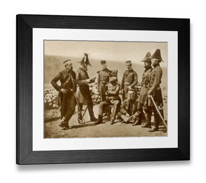 Framed Print : Lt. General Sir George Brown and his staff, Crimea, 1855 Framed Print : Lt. General Sir George Brown and his staff, Crimea, 1855