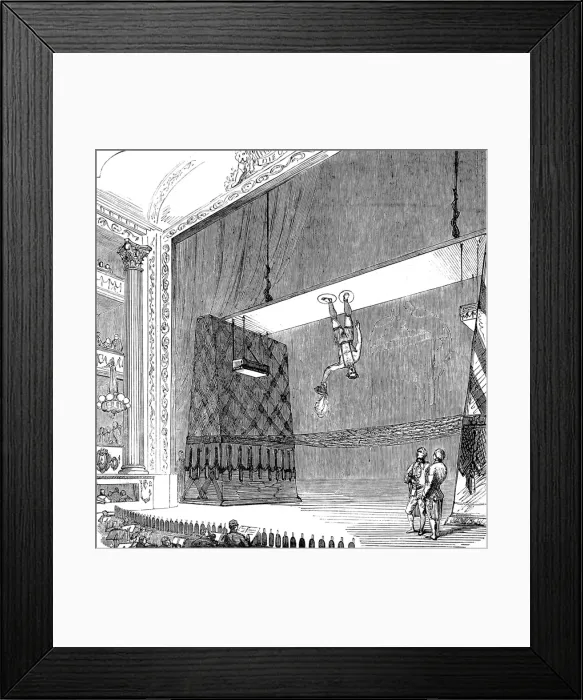 Framed Print : Richard Sands Air Walking at Drury Lane, 1853 Framed Print : Richard Sands Air Walking at Drury Lane, 1853