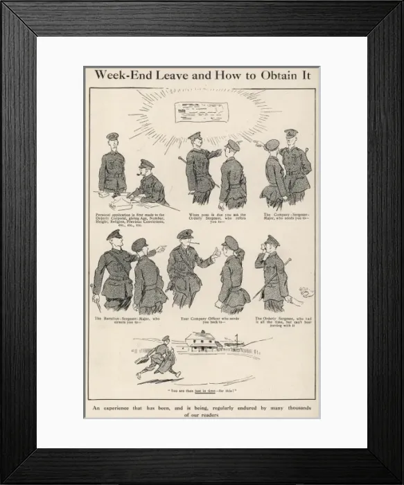 Framed Print : Week-end Leave and How to Obtain It Framed Print : Week-end Leave and How to Obtain It