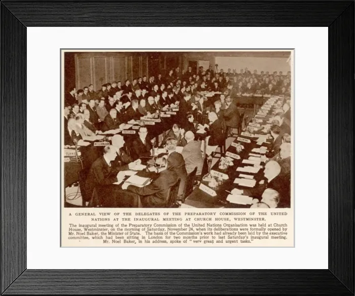 Framed Print : U. N Conference, London Framed Print : U. N Conference, London