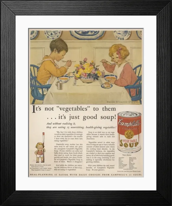 Framed Print : Children Eating Soup Framed Print : Children Eating Soup