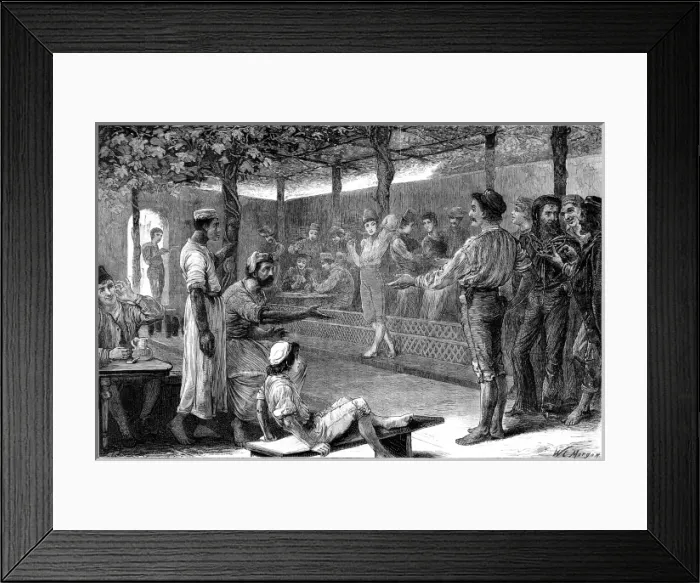 Framed Print : Venetian Bowling Alley, c. 1876 Framed Print : Venetian Bowling Alley, c. 1876