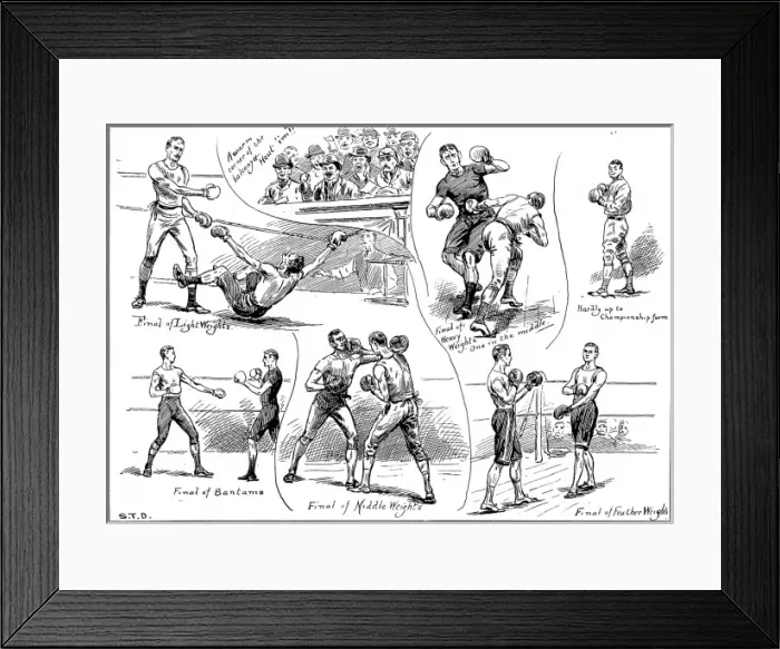 Framed Print : Amateur Boxing Championships, London, 1890