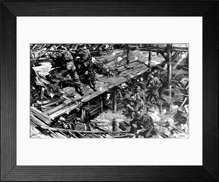 Framed Print : British Troops making a stand near Dunkirk; Second World War Framed Print : British Troops making a stand near Dunkirk; Second World War