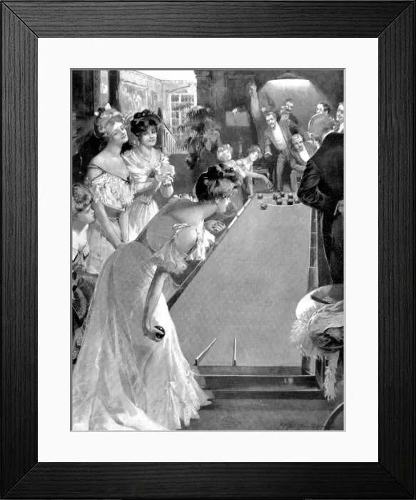 Framed Print : Game of Indoor Bowls, England, 1906 Framed Print : Game of Indoor Bowls, England, 1906