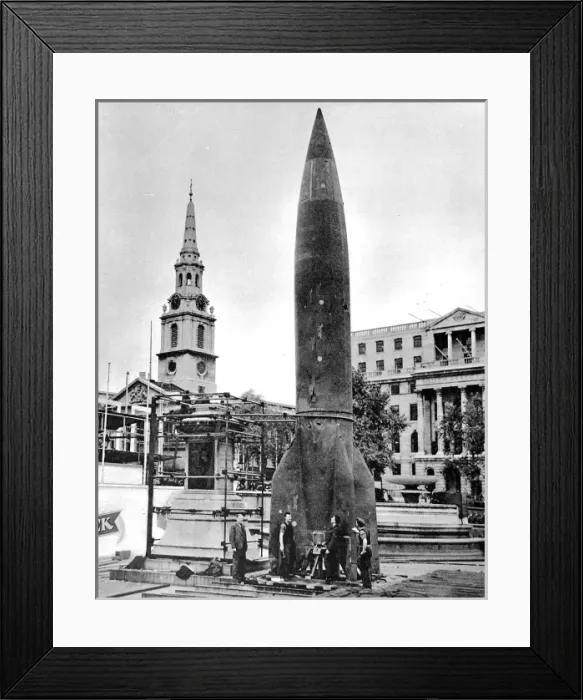 Framed Print : V-2 Rocket in Trafalgar Square, 1945 Framed Print : V-2 Rocket in Trafalgar Square, 1945