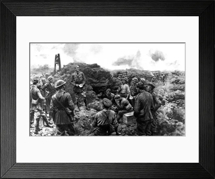 Framed Print : Church Service on the Western Front, 1916 Framed Print : Church Service on the Western Front, 1916