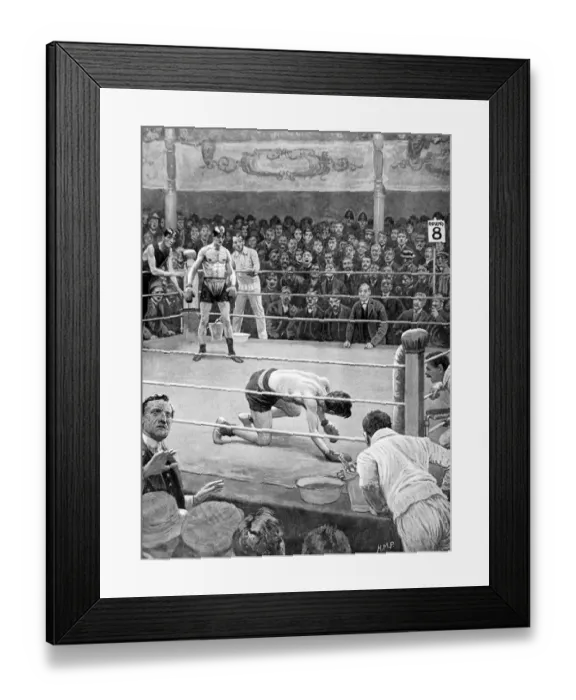 Framed Print : Boxing Match at the Ring Boxing Saloon, London, 1911 Framed Print : Boxing Match at the Ring Boxing Saloon, London, 1911