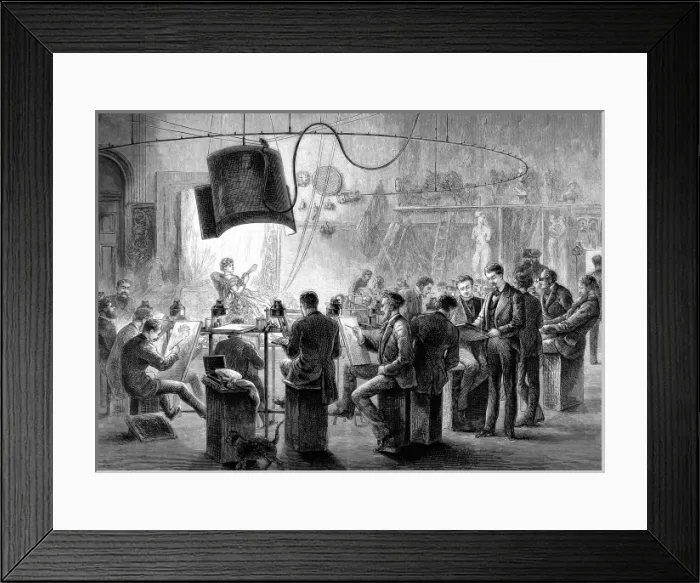 Framed Print : Sketching Club, 1882 Framed Print : Sketching Club, 1882