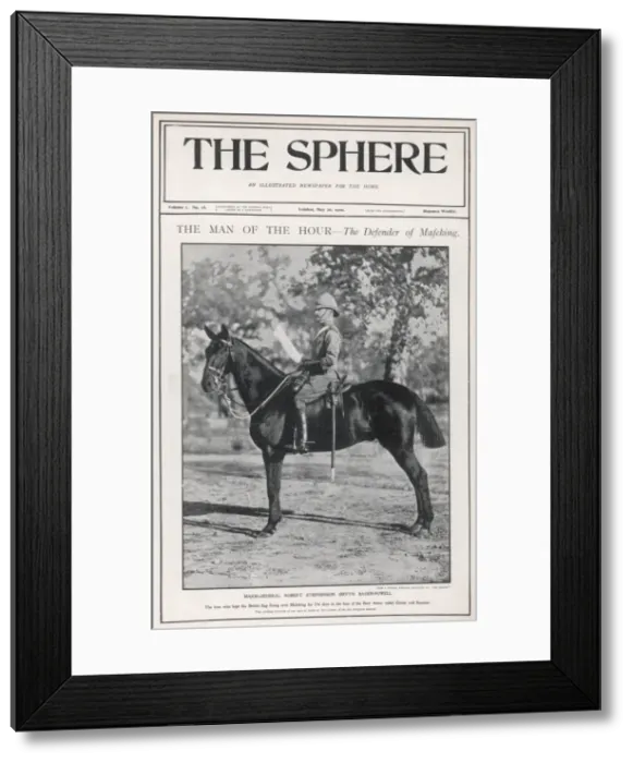 Framed Print : Sir Robert Baden-Powell on horseback, c. 1900