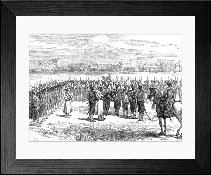 Framed Print : Swearing In Indian Recruits to the British Army, 1878 Framed Print : Swearing In Indian Recruits to the British Army, 1878