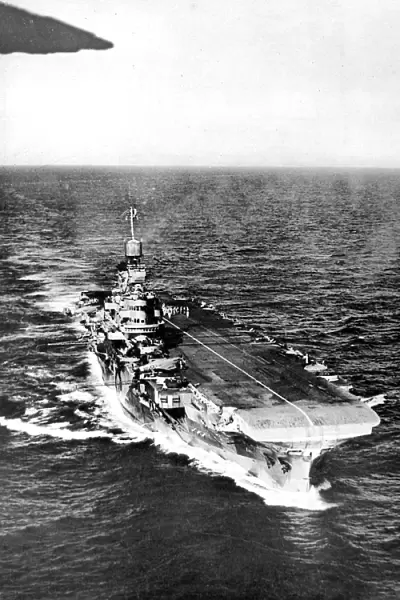 HMS Indomitable at sea, Second World War, 1945
