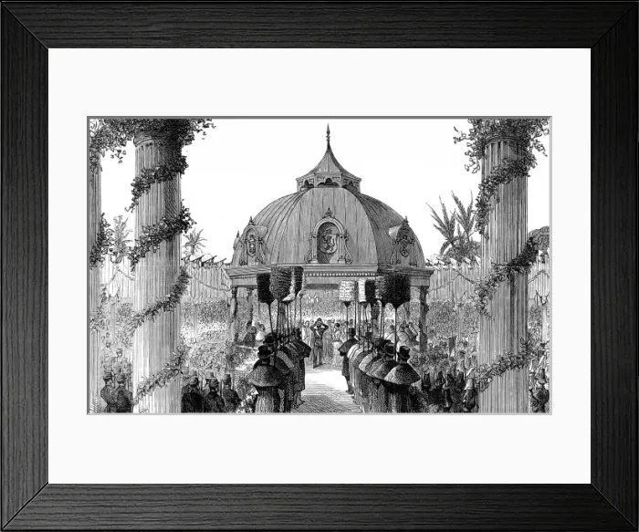 Framed Print : Coronation of the King and Queen of the Sandwich Islands, 18 Framed Print : Coronation of the King and Queen of the Sandwich Islands, 18