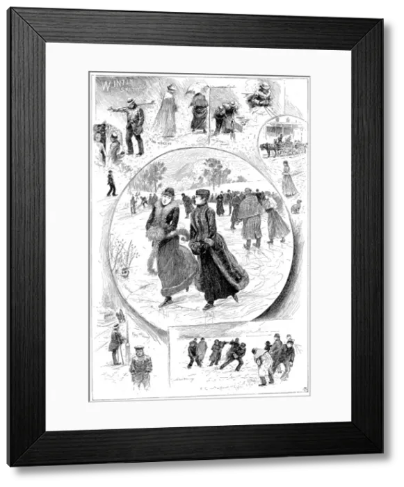Framed Print : Winter Scenes, Britain, c. 1897 Framed Print : Winter Scenes, Britain, c. 1897