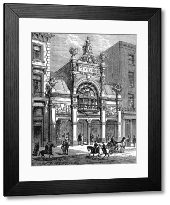 Framed Print : New Arcade, Old Bond Street, London, 1880 Framed Print : New Arcade, Old Bond Street, London, 1880