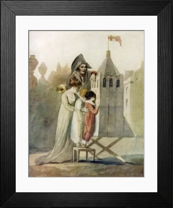 Framed Print : Nineteenth Century Peep-Show in London Framed Print : Nineteenth Century Peep-Show in London