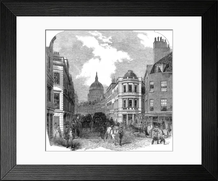 Framed Print : Cannon Street, London, 1854 Framed Print : Cannon Street, London, 1854